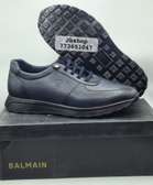 Balmain Chaussures Bleu Marine Antidérapantes Élégantes