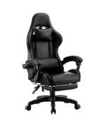 Chaise ergonomique rotative avec repose-pieds