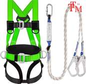 Harnais sécurité vert fluo avec longe antichute original