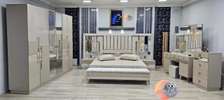 CHAMBRE A COUCHER ARMOIRE 6BATTANTS 6PIECES BEIGE BAMBI