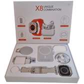 COMBINATION X8 MOBILE PHONE ACCESSORIES + SMART WATCH 8IN1