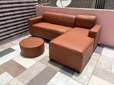 Canapé angle 5 place plus pouf