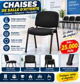 Chaises de salle d'attente, empilables avec cadre en métal