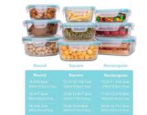 Neuf Tupperware en verres avec couvercles