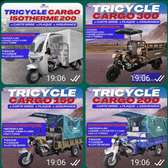 Tricycle 3 ou 5 roues cargo isotherme