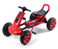 Kart à pédales enfant rouge roues antidérapantes