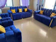 Salon Velour Bleu 7 Places