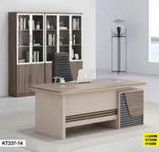 Bibliothèque bois foncé 4 - 3 -2  portes vitrées et pleines