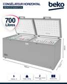 Congelateur Beko 550litres vitre coulissante