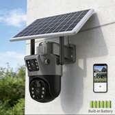 CAMÉRA DE SURVEILLANCE SOLAIRE 2 objectifs WIFI ET 4G