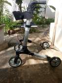 Déambulateur 3 roues pliable aluminium gris léger