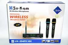 Système radio Su-Kam UX-204FX base 2 microphones radio Noir