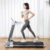 Tapis de course pliable compact gris et noir