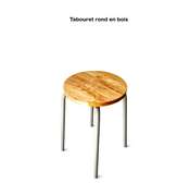 Tabouret rond en bois