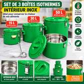 Boîte Isotherme Inox 15L, 30L, 50L