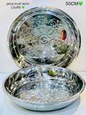 Lot 2 plats inox 50 cm