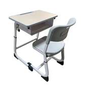 Bureau scolaire réglable enfant avec chaise intégrée