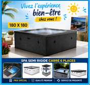 Spa semi-rigide carré 6 places 180x180 cm grand confort