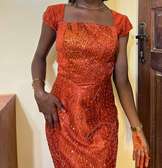 Robe de soirée orange