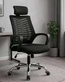 Chaise bureau ergonomique noire dossier maille réglable