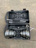Jeu d’haltère chromée 20kg avec barre de rallonge
