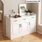Étagère armoire 2 battants en bois - Console en bois laqué