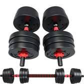 Haltères 30kg Musculation Réglable avec Barre d'extension