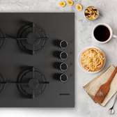 PLAQUE 4FEUX ENCASTRABLE KUMTEL 60X60 A GAZ NOIR C640BF