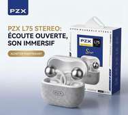 PZX L75 Stereo Gris clair écouteurs sans fil ouverts