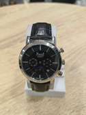 Piaget Montre Quartz Cuir Noir et Marron Chronographe