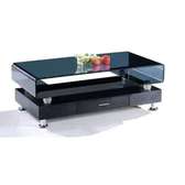 Table Basse pour TV - Forme Carrée - Vitrée