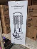 Set 7 ustensiles inox avec support