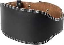 Ceinture musculation cuir noir soutien lombaire ajustable