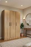 Armoire 4 portes bois naturel chêne clair moderne