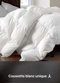 Couette blanche moelleuse taille unique isolante
