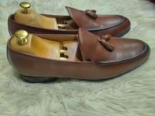 Mocassins cuir pompons confort élégant