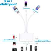 Lecteur de cartes 5 en 1, USB-A, USB-C et Lightning
