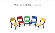 Chaise semi-métallique colorée école/bureau