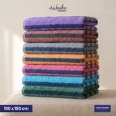 serviettes de bain 100x180 cm coton rose