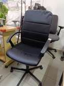 Fauteuil bureau ergonomique noir simili cuir réglable