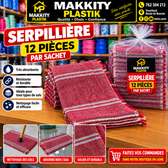 Makkity Plastik serpillières 12 pièces