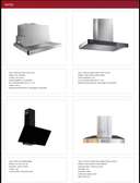 Hotte aspirante inox verre encastrable murale design