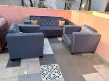 Salon angle  7places en semi cuir