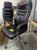 Fauteuil bureau cuir noir ergonomique réglable
