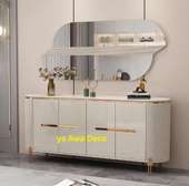 Buffet design moderne blanc laqué