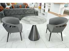 TABLE TETE A TETE EN MARBRE 2 PLACES RONDE