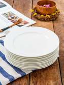 Assiettes plates blanches – Lot de 10, classique