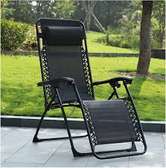 Chaise longue jardin pliable acier noire confortable