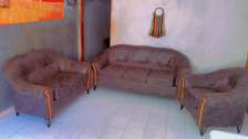 Canape 6 places + 1 pouf de 2 places cuir