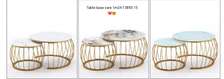 Table basse 2pcs cercle